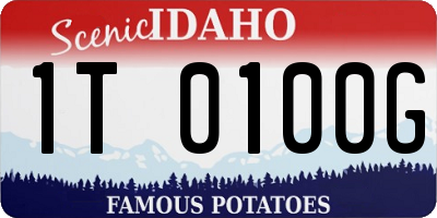 ID license plate 1T0100G