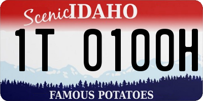 ID license plate 1T0100H