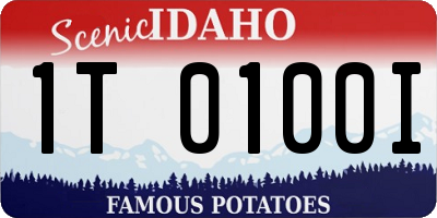 ID license plate 1T0100I