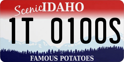 ID license plate 1T0100S