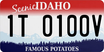 ID license plate 1T0100V