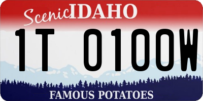 ID license plate 1T0100W