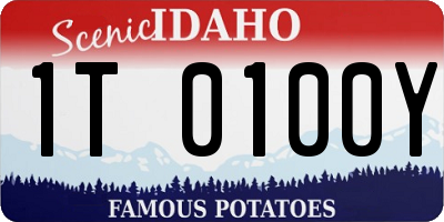 ID license plate 1T0100Y