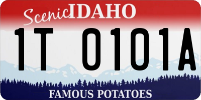 ID license plate 1T0101A