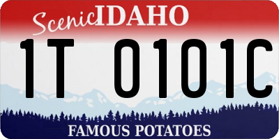ID license plate 1T0101C