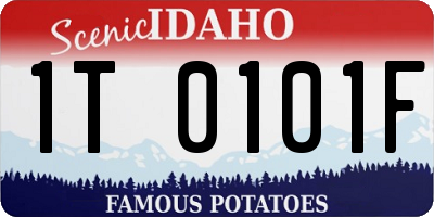 ID license plate 1T0101F