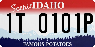 ID license plate 1T0101P
