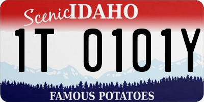 ID license plate 1T0101Y