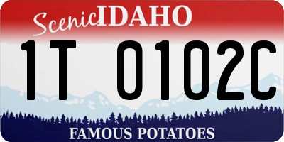 ID license plate 1T0102C