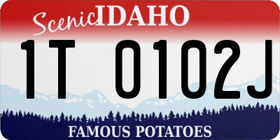 ID license plate 1T0102J