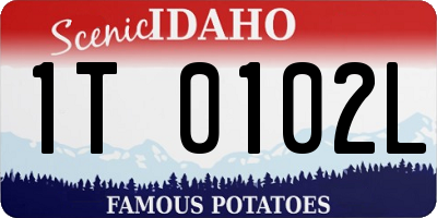 ID license plate 1T0102L