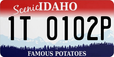 ID license plate 1T0102P