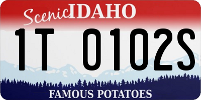 ID license plate 1T0102S