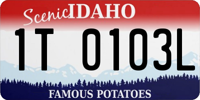 ID license plate 1T0103L