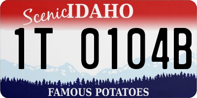 ID license plate 1T0104B