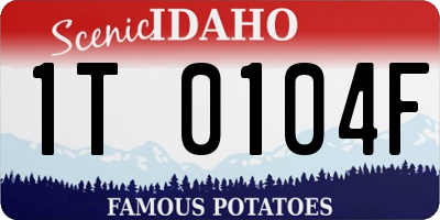 ID license plate 1T0104F