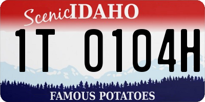 ID license plate 1T0104H
