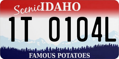 ID license plate 1T0104L
