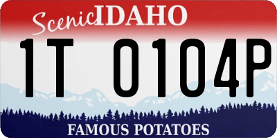 ID license plate 1T0104P