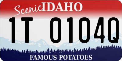 ID license plate 1T0104Q