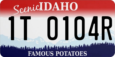 ID license plate 1T0104R