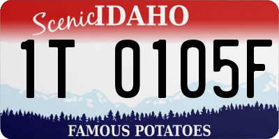 ID license plate 1T0105F