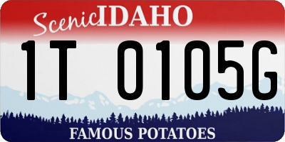 ID license plate 1T0105G