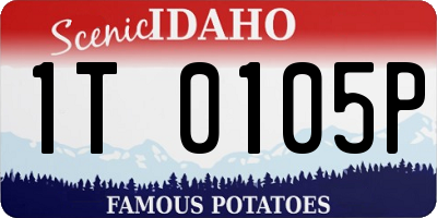 ID license plate 1T0105P