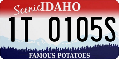 ID license plate 1T0105S