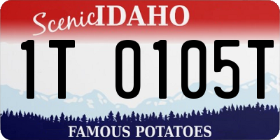 ID license plate 1T0105T
