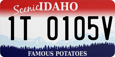 ID license plate 1T0105V