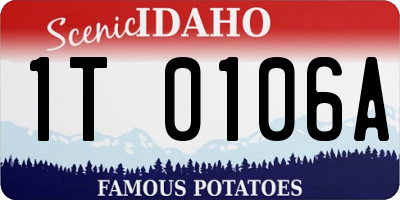 ID license plate 1T0106A