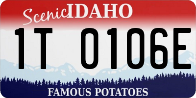 ID license plate 1T0106E
