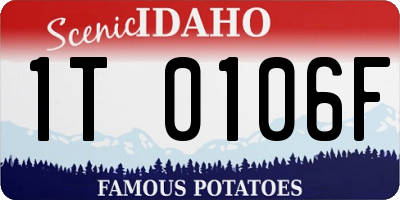 ID license plate 1T0106F