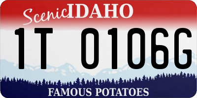 ID license plate 1T0106G