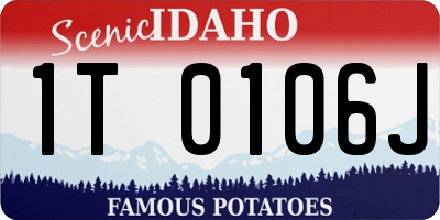ID license plate 1T0106J