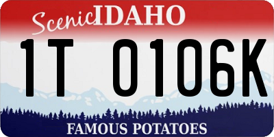 ID license plate 1T0106K
