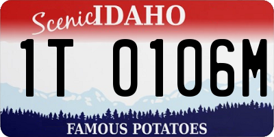 ID license plate 1T0106M