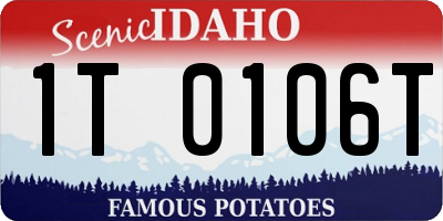 ID license plate 1T0106T