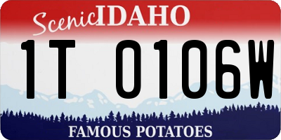 ID license plate 1T0106W