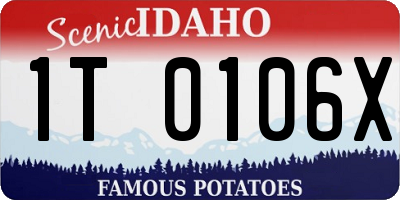 ID license plate 1T0106X