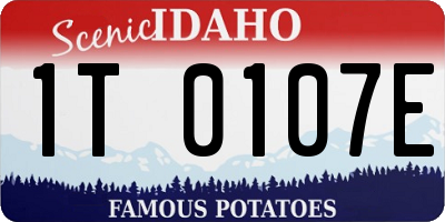 ID license plate 1T0107E