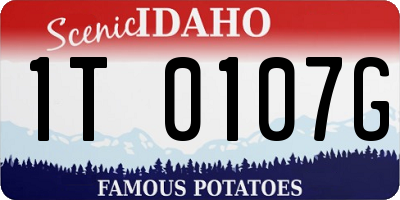 ID license plate 1T0107G