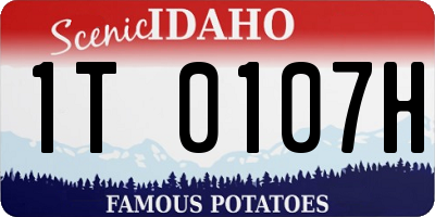 ID license plate 1T0107H