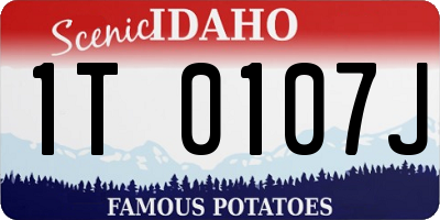 ID license plate 1T0107J