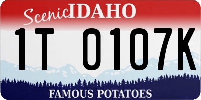 ID license plate 1T0107K
