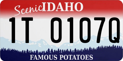 ID license plate 1T0107Q