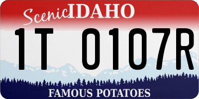 ID license plate 1T0107R
