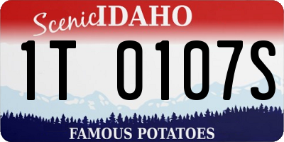 ID license plate 1T0107S