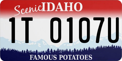 ID license plate 1T0107U